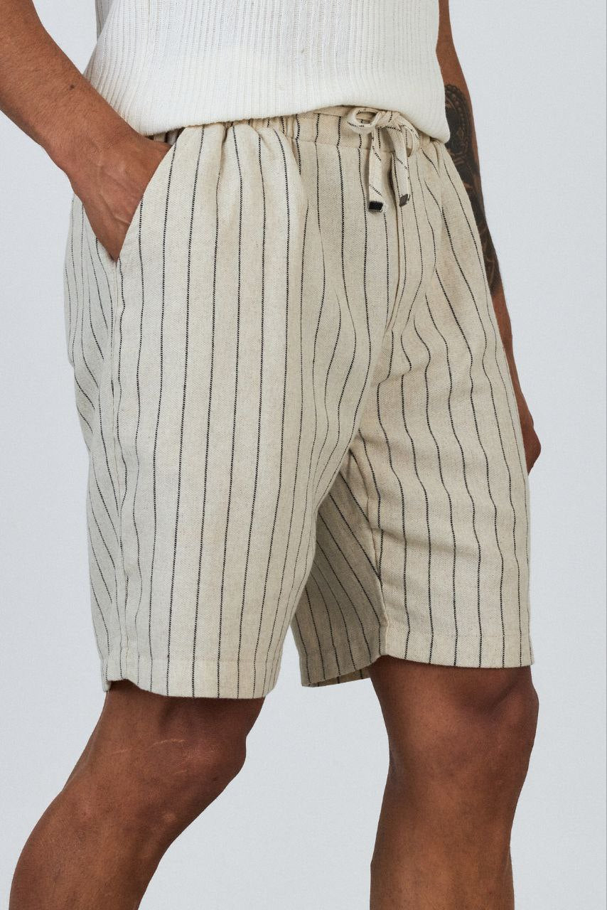BLACK STRIPED SHORT