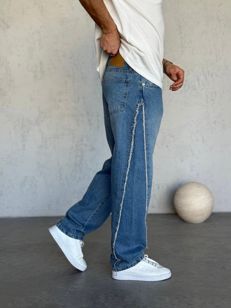STRIPED FEATHER JEAN