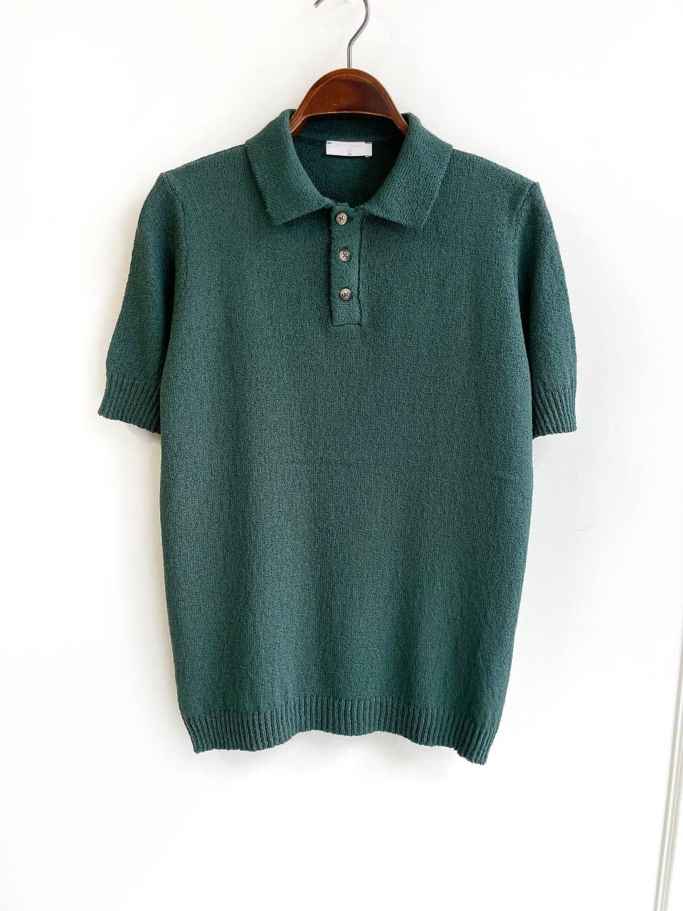GREEN KNITWEAR POLO